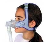 photo of child wearing an illustrated CPAP Mask